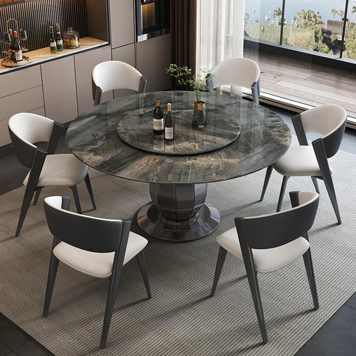 Nordic Living Room Dining Table Mobile Round Mobile Coffee Table Modern Home Marble Mesas De Restaurante Kitchen Furniture