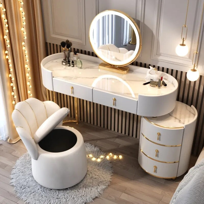 Mirrors Luxury Dressing Table Minimalist Container Drawer Coffee Storage Dressing Table White Meuble De Chambre Modern Furniture