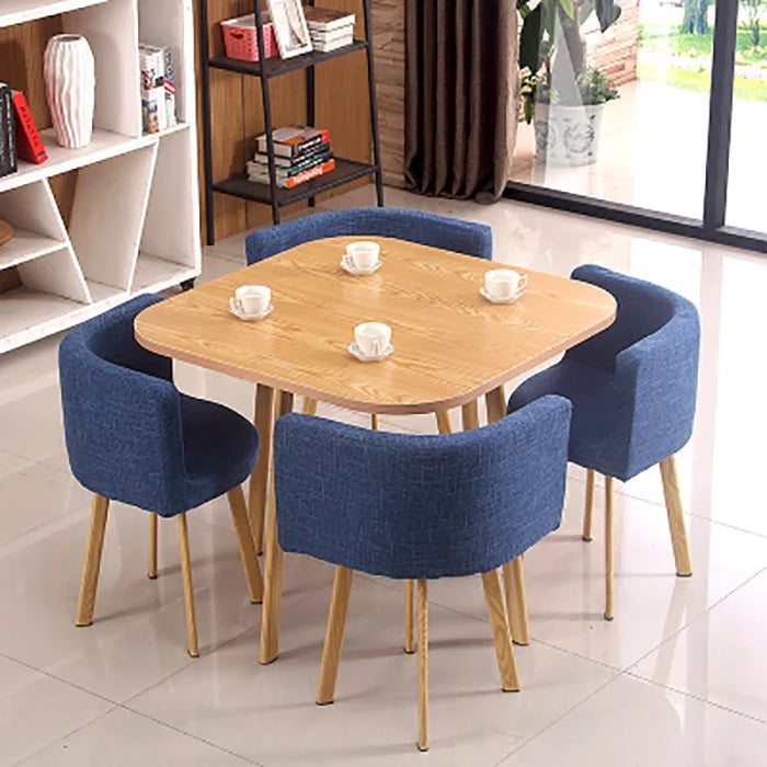 Kitchen Round Dining Table Set 4 Chairs Office Luxury Dining Table Solid Wood Muebles Para El Hogar Room Furniture GPF50YH