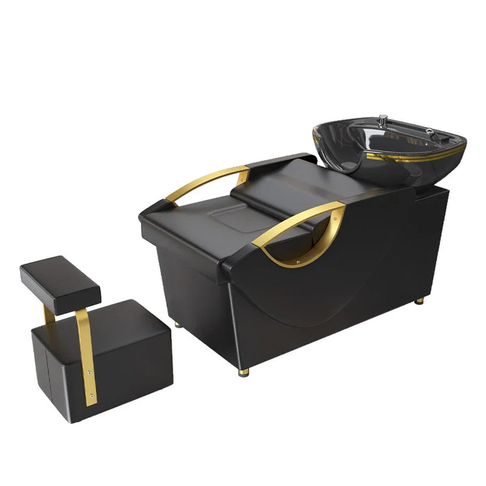 High End Recliner Shampoo Chairs Dedicated Hairdressing Hair Salon Barber Shop Shampoo Chairs Cadeira Salon Furniture QF50SC