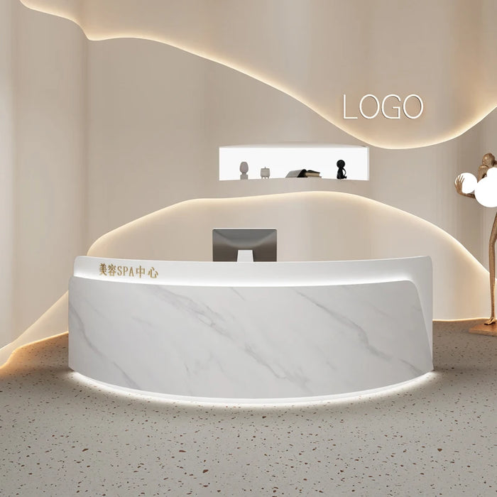Beauty Salon Luxury Reception Desk Modern Consul Barbershop Stand Reception Desk Counter Checkout Bureau Meuble Bar Furniture