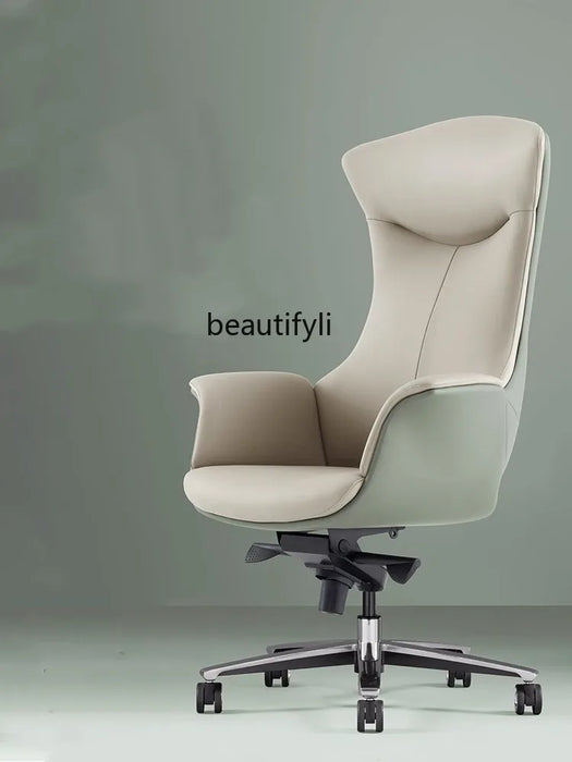 Light Luxury Executive Chair Executive Chair Leather Shell Office Chair Business Computer Chair