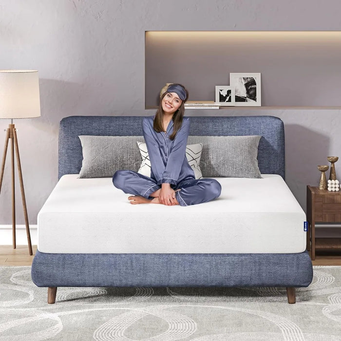 Queen Mattress, Boxed 12 Inch Queen Size Memory Foam Mattress, Bamboo Charcoal Foam Queen Size Mattress for Cool Sleep