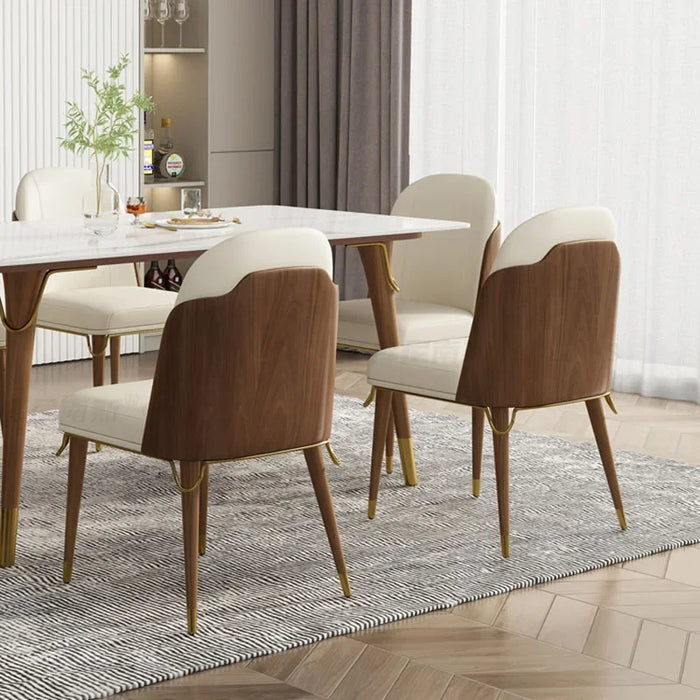 Luxury Dining Chairs Salon Living Room Nordic Ergonomic Leather Designer Office Chair Balcony Hotel Chaise Balcony Furniture