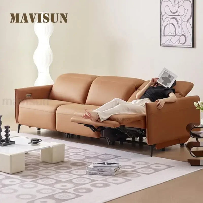Modern Multifunctional Sofa Double Roft High Rebound Sponge Living Room Single Electric Sofas Leather Divano Home Furniture