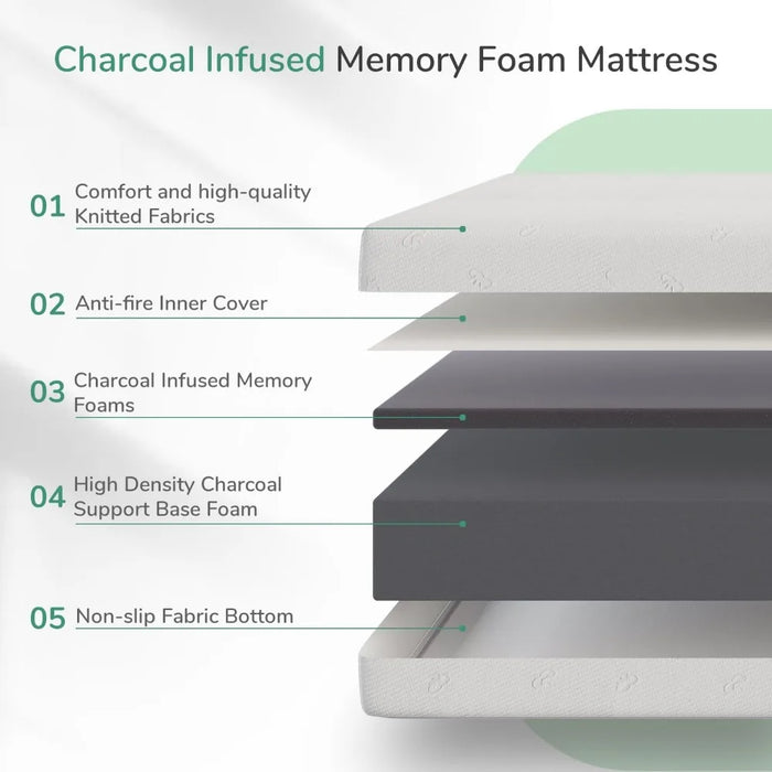 Queen Mattress, 12 Inch Memory Foam Mattress for Pressure Relief & Fresh Cool Sleep,Removable Washable Mattress Cover