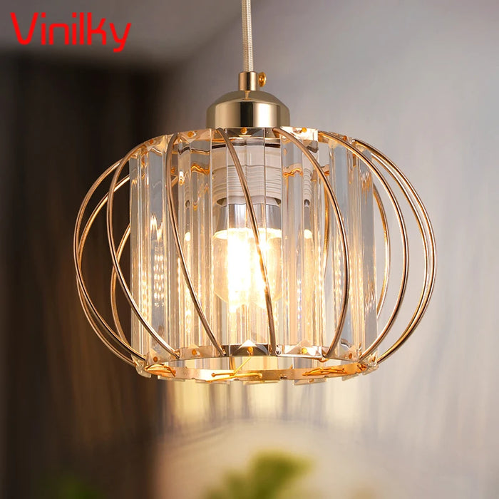 Modern Pendant Light Crystal Ceiling Lamps Plafon Simple Lustre Lighting Fixtures Indoor Home Decor Balcony Corridor Chandeliers