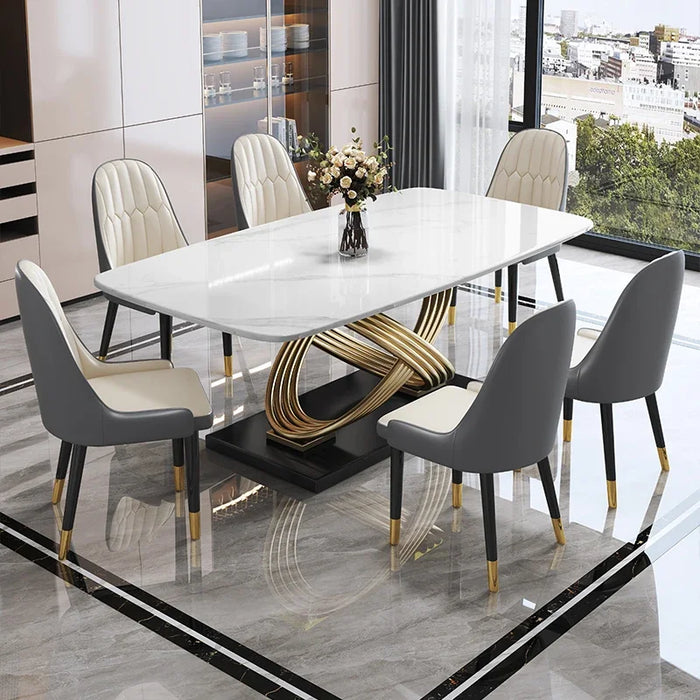 Luxury Slate Dining Tables Design Coffee Living Room Modern Dining Tables Kitchen Nordic Tavolo Pranzo Home Furniture