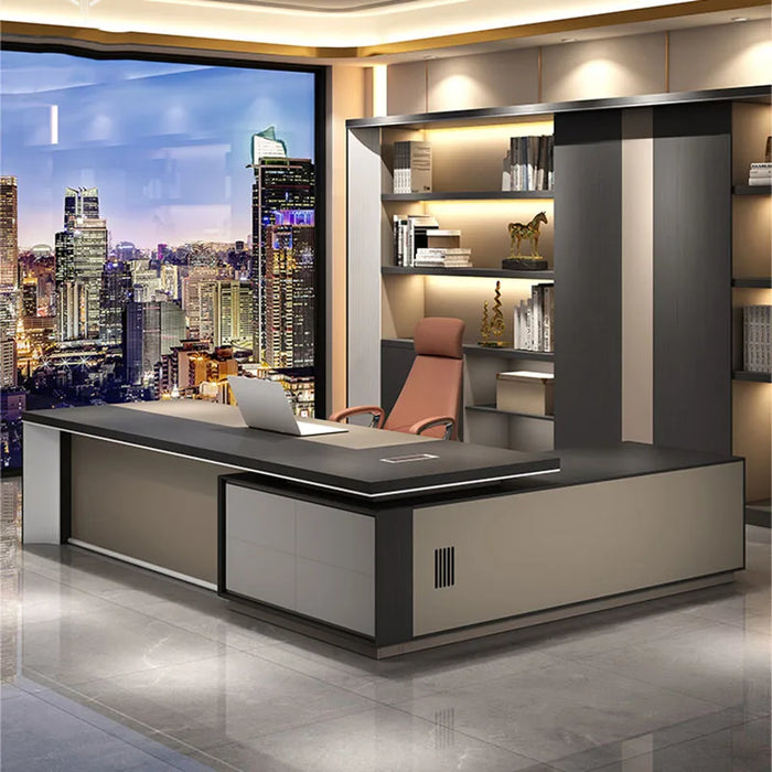 Modern Luxury Office Desks Drawers Vanity Setup Gaming Corner Reception Executive Work Converter Mesa Escritorio Desk Supplies