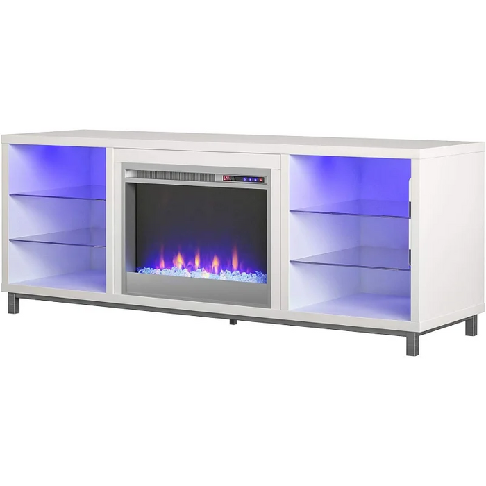 Ameriwood Home Lumina Fireplace TV Stand for TVs up to 70", White
