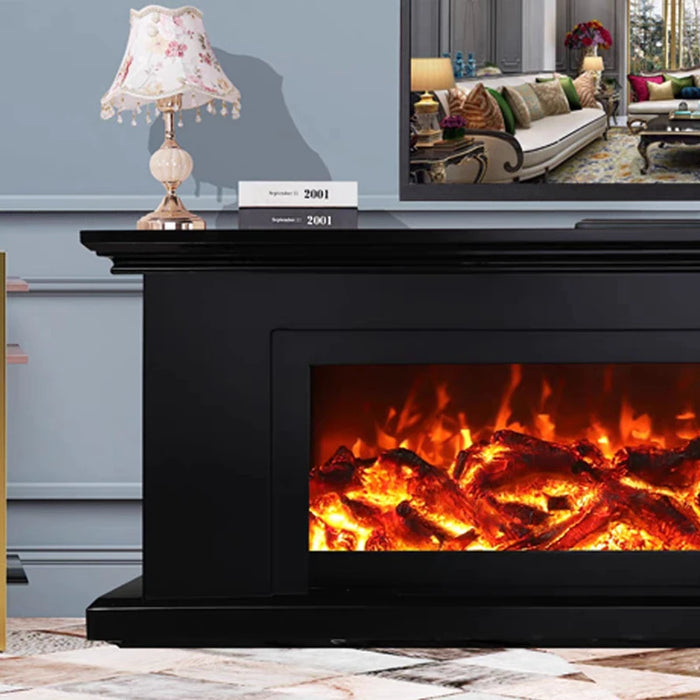 New Fireplace TV Table Luxury Table Simulate Flames Modern Living Room Furniture