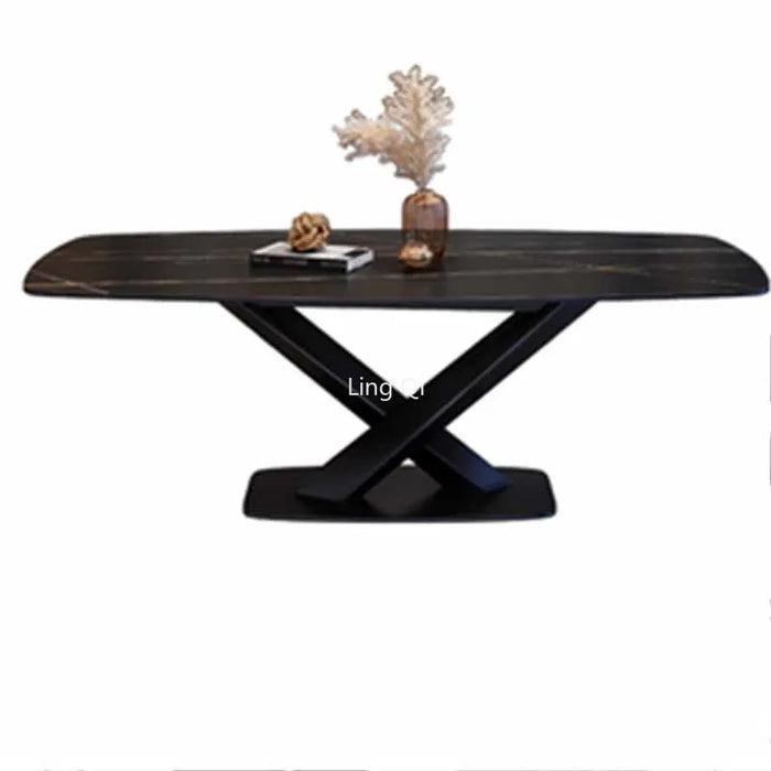 Luxury Waterproof Dining Table Set 6 Chairs Metal Nordic Modern Tables Makeup Dining Room Table A Manger Living Room Furniture