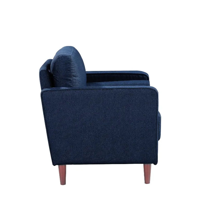 Lifestyle Solutions Lorelei Mid-Century Modern Sofa, Navy Blue Fabric