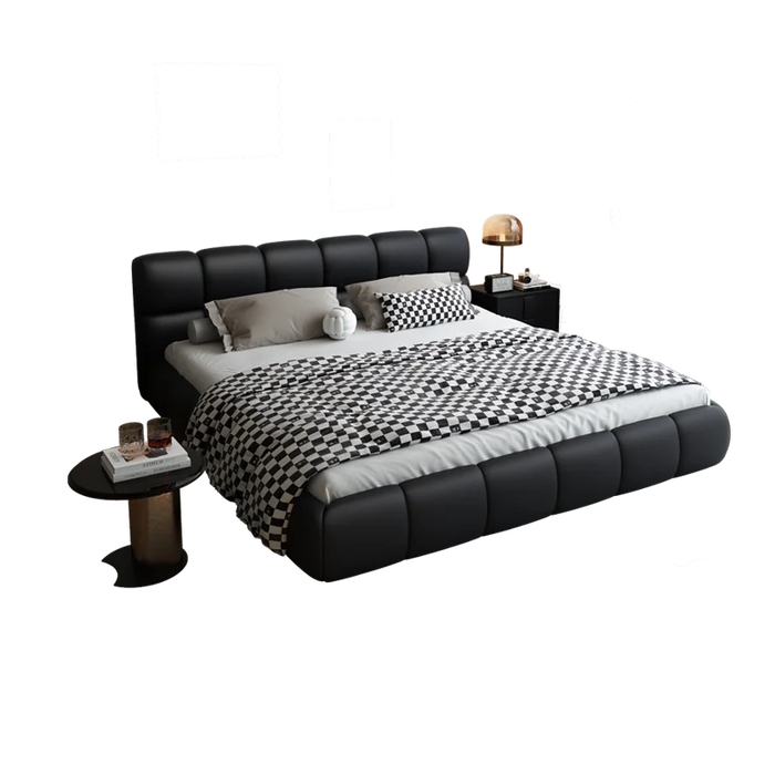 Designer Black Luxury Double Bed Modern High End Headboards Frames Double Bed King Human Muebles Para Dormitorio Furniture