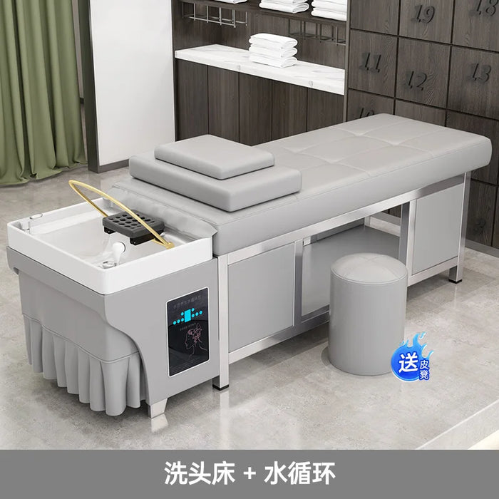 Japanese Shampoo Bed Wash Hair Comfort Massage Water Circulation Head Hair Therapy Lit Shampooing Spa Salon Equipment MQ50SC