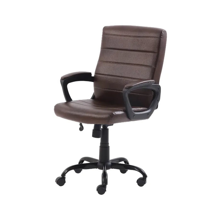 Mainstays Bonded Leather Mid-Back Manager's Office Chair, Black office chair  recliner chair  office furniture