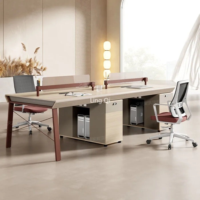 Luxury European Office Desk Boss Conference Light Luxury High Quality Computer Desks Designer Organizer Bureau Dining Room Sets