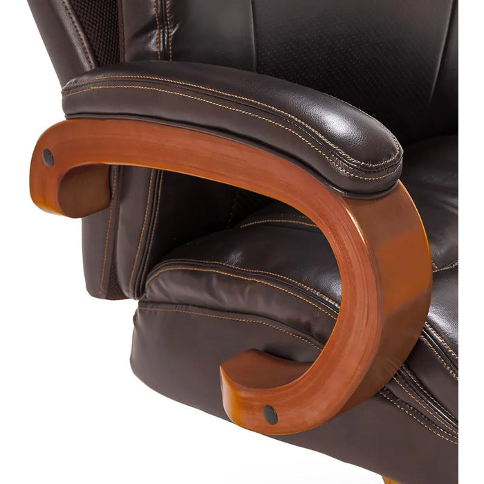 Trafford Big and Tall Executive Office Chair With AIR Technology High Back Ergonomic Lumbar Support Black Bonded Leather Gaming