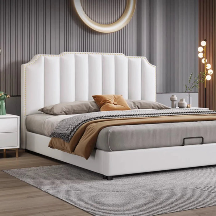 Nordic Master Simple Bed Luxury Whitr Storage Wood Bedding Bed Bedroom Frames Queen Multifunctional Cama De Casal Furniture