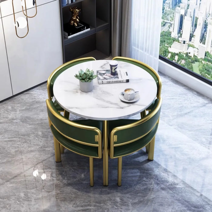 Office Modern Dining Chairs Designer Conference Metal Legs Floor Dining Table Set 4 Chairs Lounge Unique Muebles Decoration