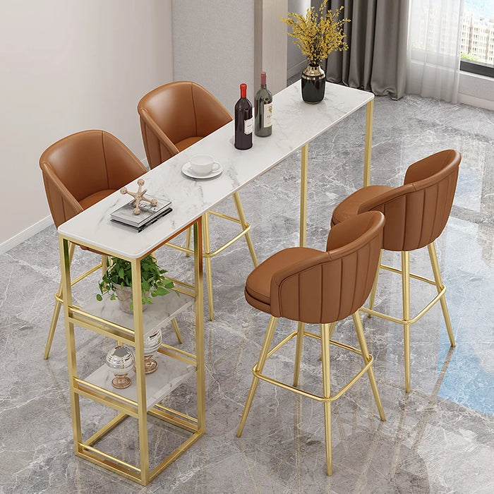 Nordic Luxury Bar Table Dining Chairs Rock Long Strip Living Room Lounge Chairs for Kitchen 4 Chair Sets 스툴 의자 Home Furniture