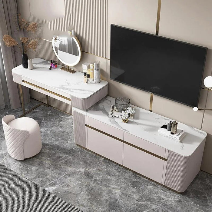 Solid Vanity Makeup Dressing Table Bedroom Mirror Comfortable Modern Luxury Dresser Tables Cabinets Kommode Vanity Accessories