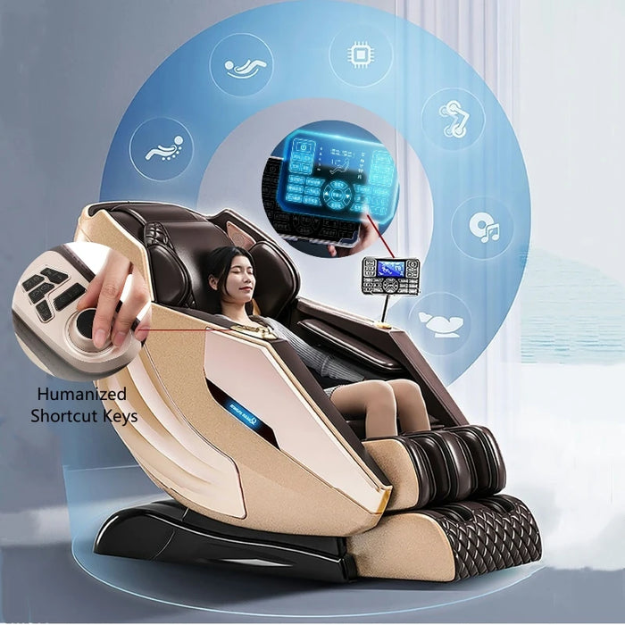 Luxury Manipulator Zero Gravity AI Voice Massage Chair Kneading Vibration Aircompress SL Track Electric Leg Extension Relaxation