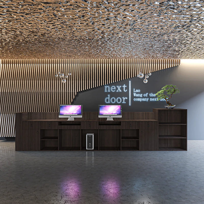 Superma Shop Reception Desk Stand Standing Modern Information Simple Reception Desk Luxury Comptoir Caisse Reception Furniture