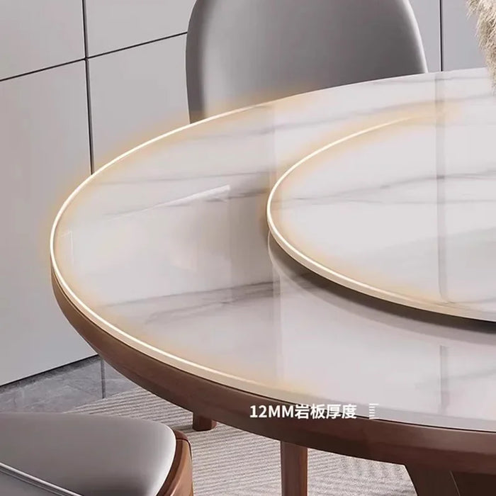 Mobile Wooden Dining Tables Round Marble Study Dinner Kitchen Coffee Table Dinette Outdoor Mesas De Jantar Balcony Furniture