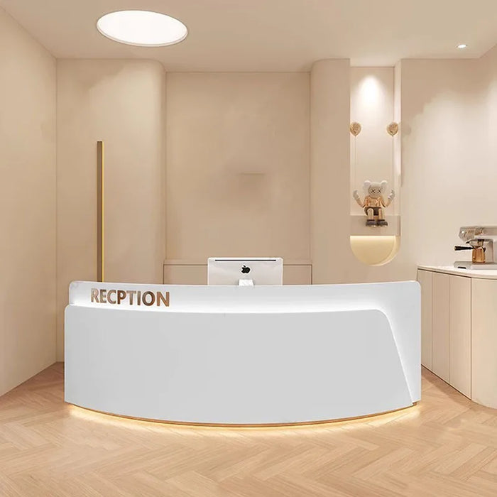 Store Shop Reception Desks Stand Cashier Table Spa Nail Gym Standing Consul Reception Desks Luxury Empfangstheke Bar Furniture