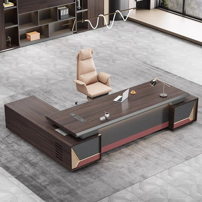 Executive Supplies Office Desk Writing Standing Organizers Monitor Computer Desks L Shaped Drawers Mesa Escritorio Furniture