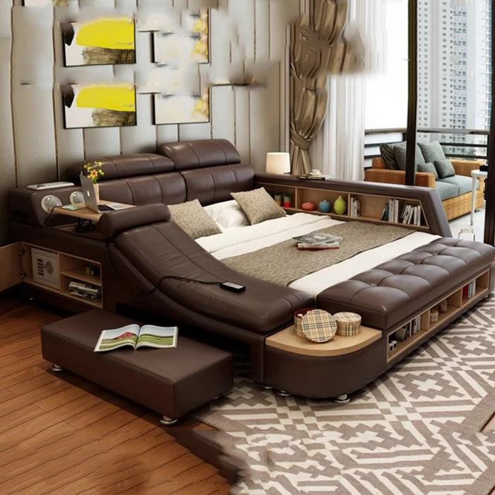 Nordic Queen Modern Bed Large Villa Master Massage Electric Bed Storage Multifunctional Muebles Para Dormitorio Home Furniture