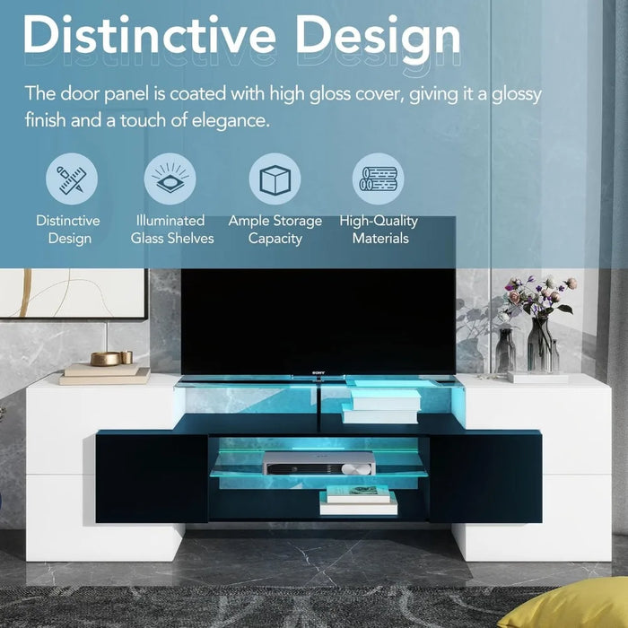 Versatile Storage Cabinet Wood Tv Stand Living Room Furniture for Television White Chest of Drawers Home Modern Organizer House