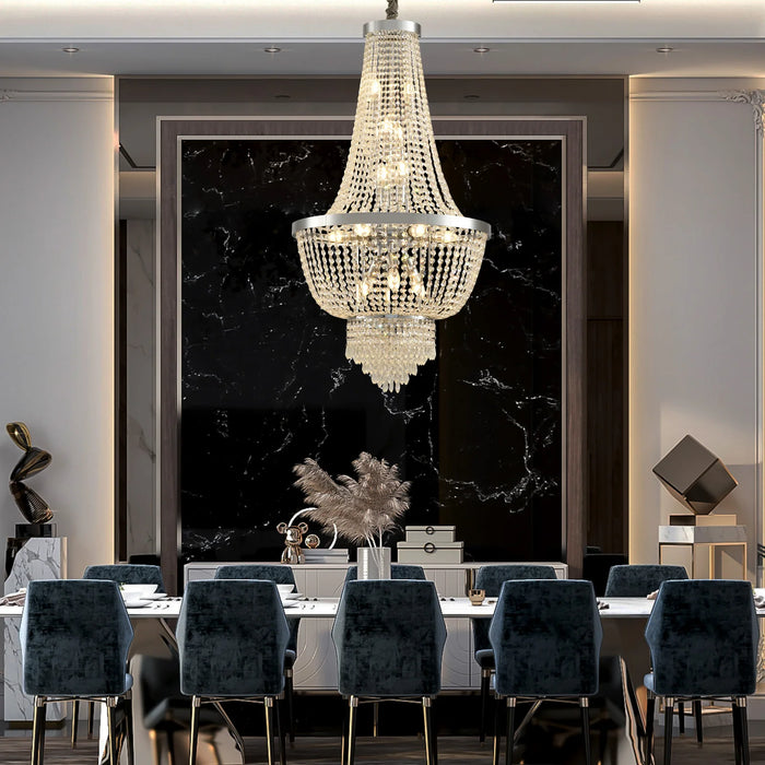 Modern style light luxury crystal lamp for porch hall living room villa royal chandelier