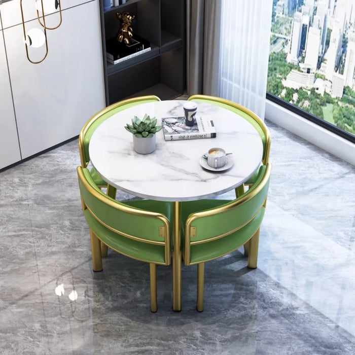 Office Modern Dining Chairs Designer Conference Metal Legs Floor Dining Table Set 4 Chairs Lounge Unique Muebles Decoration