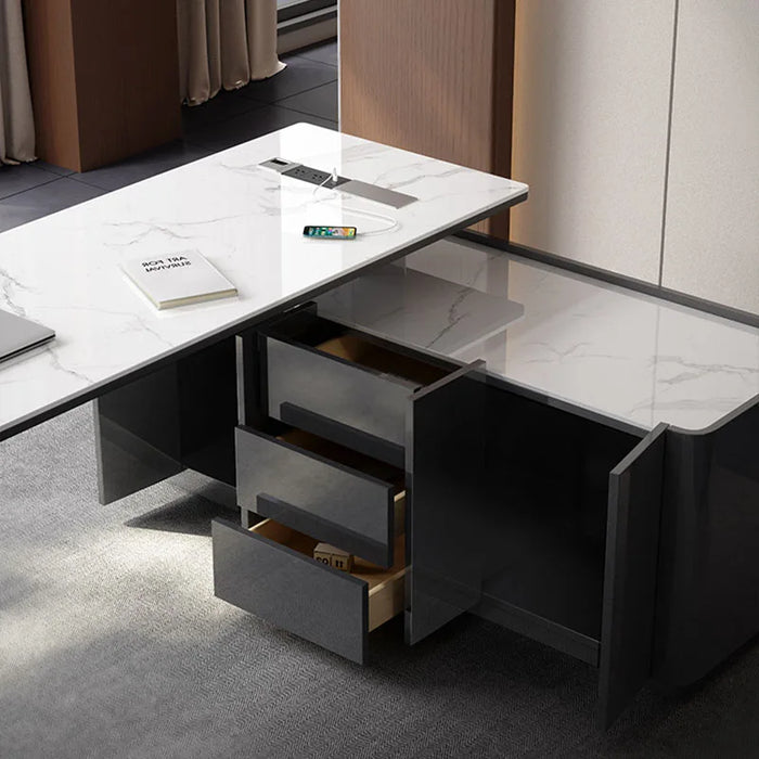 Standing Supplies Office Desk Executive Storage Floor Modern Corner Computer Desks L Shaped Setup Mesa De Escritorio Furniture