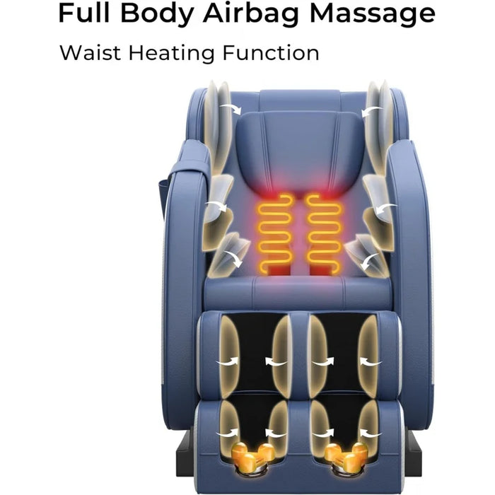 Massage Chair Full Body, 2024 Massage Chair with 8 Fixed Shiatsu Massage Rollers, Zero Gravity Mode, Heater, Bluetooth, Foot Mas