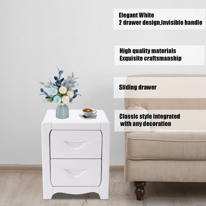 Nordic Bedroom Nightstand Modern White Minimalist Bedside Table Storage Cute Unique Miniature Furniture