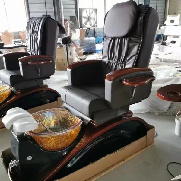 Diant No plumbing black pedicure massage chair manicure foot spa chair set for nail spa salon