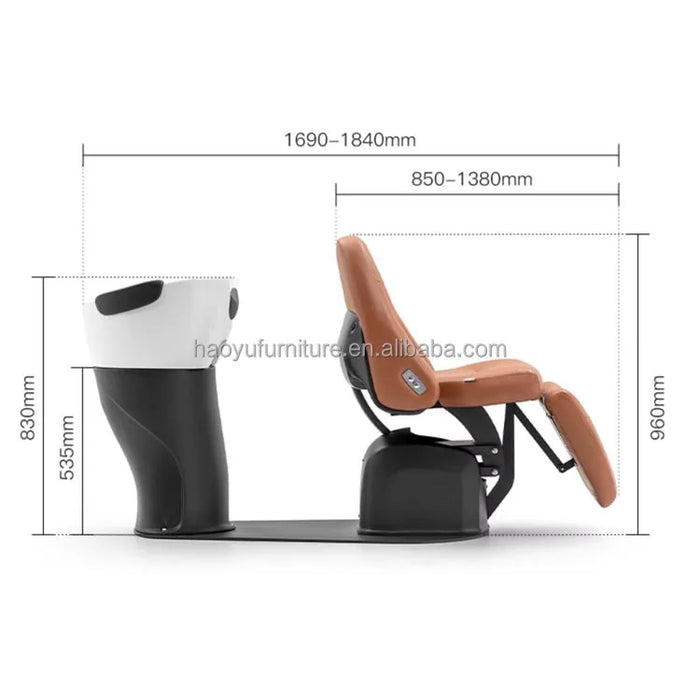 luxury head massage shampoo chair electric adjustable shampoo chair for customization