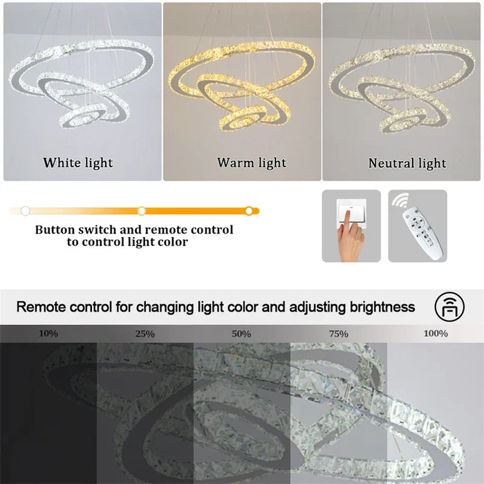 Modern Interior Crystal Chandelier Luxury Pendant Decorative Ceiling Lamp Bedroom Lighting Fixtures For Living Room Luminaria