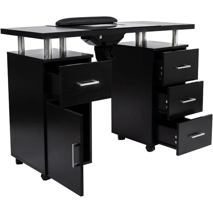 Manicure Table GLASS GLOW WHITE Salon Nail Table Salon Furniture & Equipment
