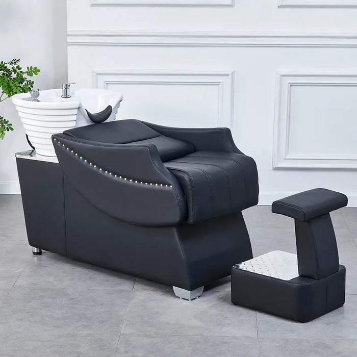 Beauty Hairdressing Shampoo Chairs Hair Shower Hair Sink Shampoo Chairs Makeup Big Fotel Fryzjerski Salon Furniture QF50SC