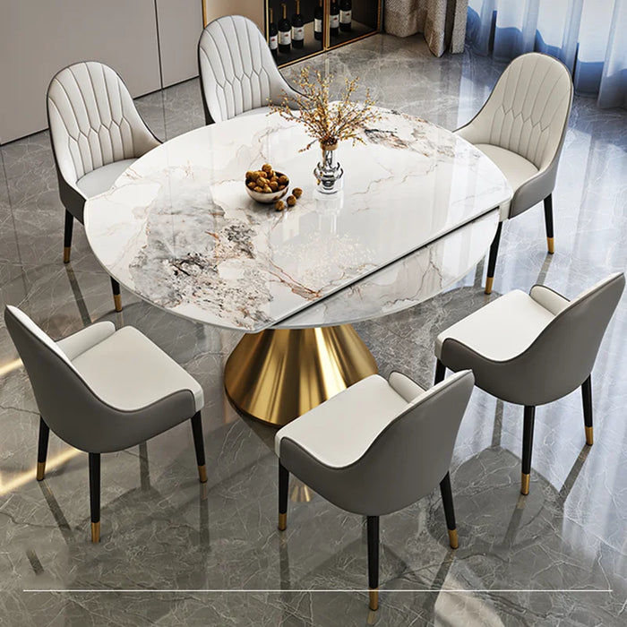 Mobile Round Dining Tables Salon Kitchen Center Restaurant Table Conference Modern Living Room Gold Mesa De Jantar Furniture