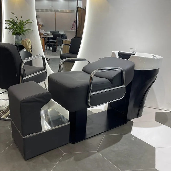 Lounge Stylist Hair Salon Chair Massage Luxury Barber Shop Head Spa Bed Water Therapy Lavacabezas Beauty Furniture LJ50SC