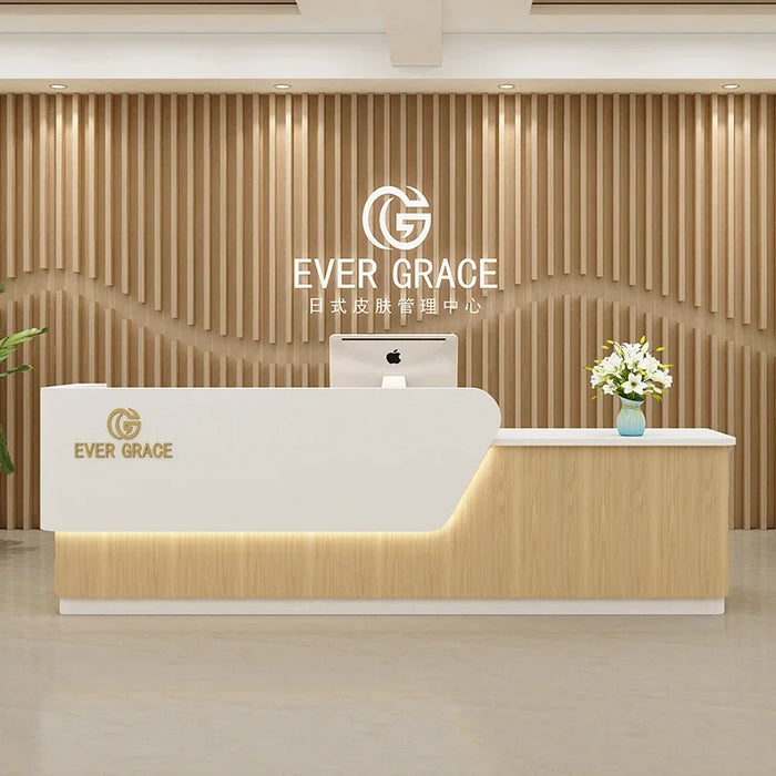 European Corner Reception Desks Computer European Study Modern Cashier Table Mobile Service Bancone Reception Luxury Furniture
