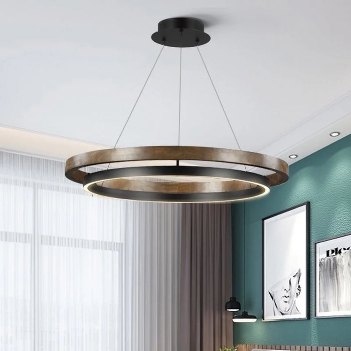 Nordic light luxury minimalist chandelier dining room chandelier LED bedroom living room modern ring light