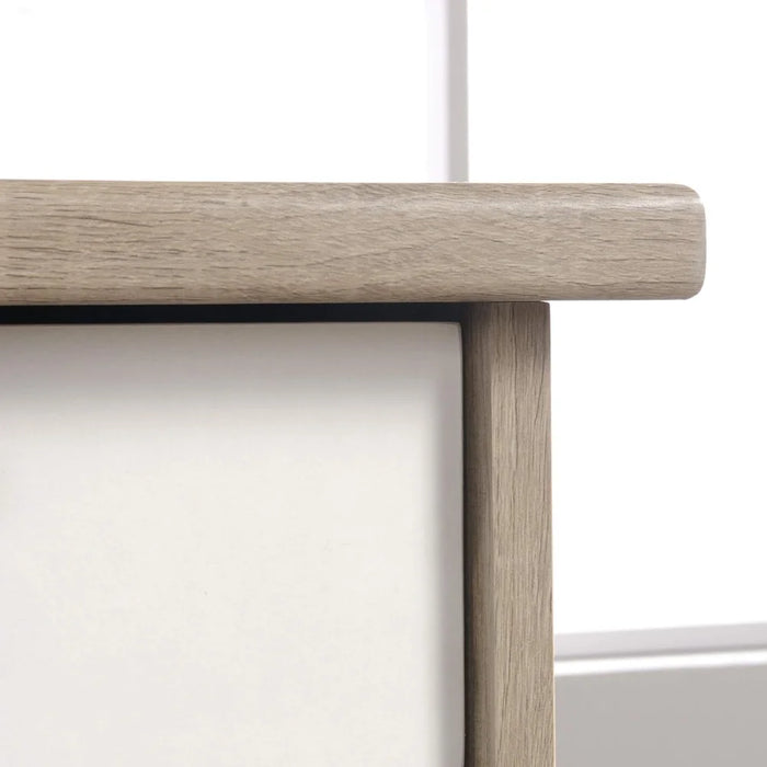 Anda Norr Executive Desk, L: 56.3" x W: 22.13" x H: 29.53", Sky Oak Finish