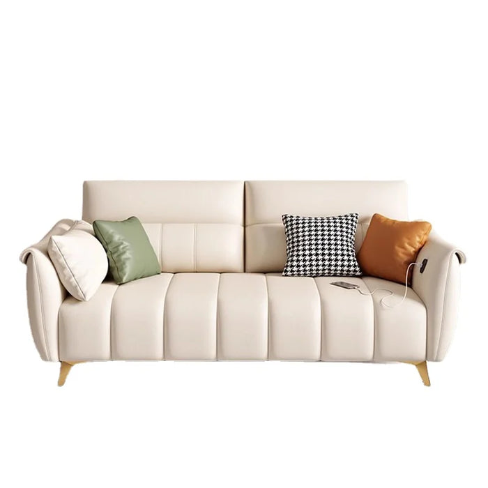 Nordic Leather Lounge Sofa Long Accent Floor Hotel Designer Sofa Hotel Luxury Office Fauteuils De Salon Living Room Furniture