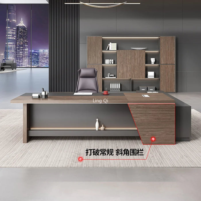 Luxury L Shaped Office Desk European Vanity Reception Conference Computer Desks Secretary Study Mesa Escritorio Office Furniture